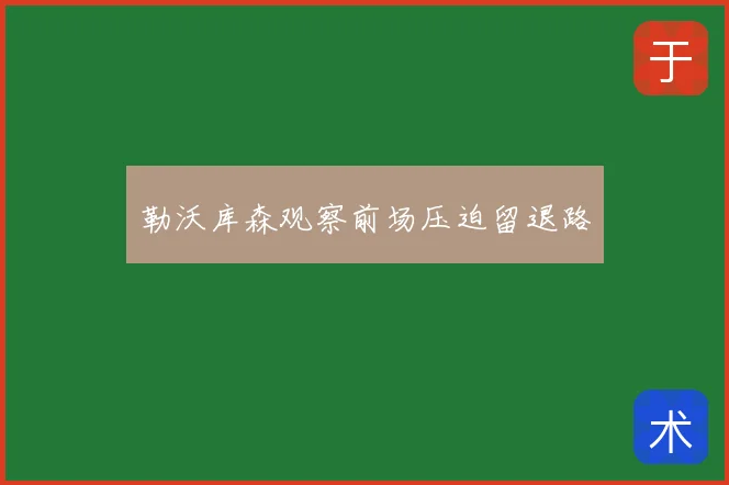 勒沃库森观察前场压迫留退路